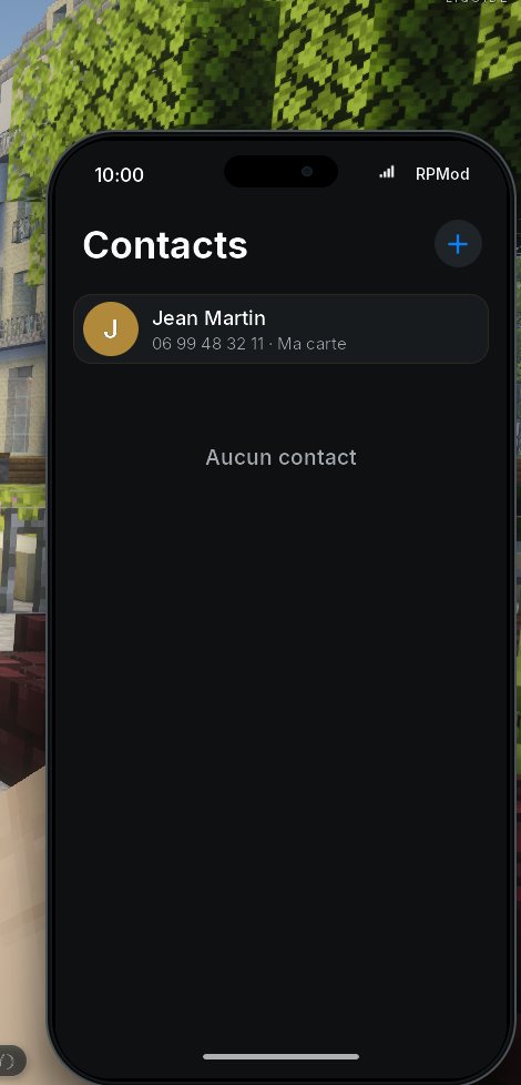 L’application Contacts du téléphone en jeu